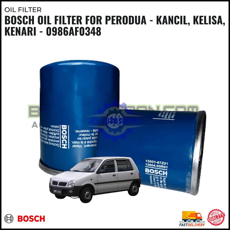 BOSCH OIL FILTER FOR PERODUA - KANCIL, KELISA, KENARI - 0986AF0348