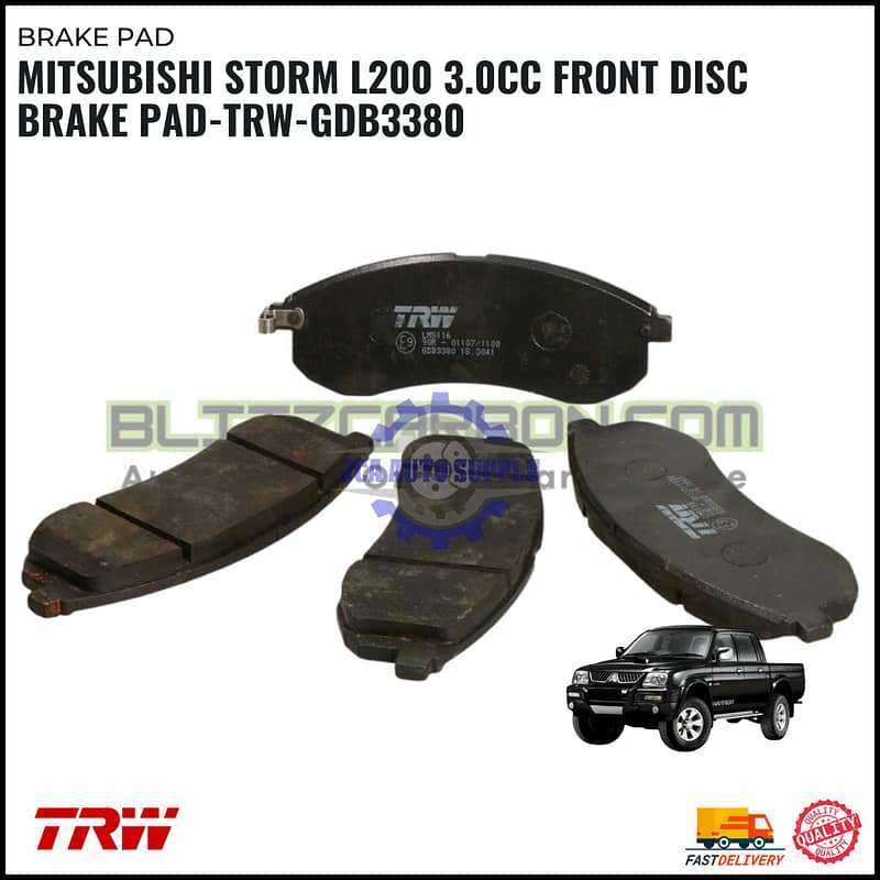 Mitsubishi Storm L200 3.0CC Front Disc Brake Pad-TRW-GDB3380