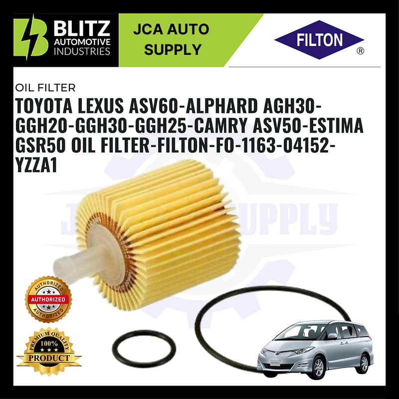 Toyota Lexus ASV60-Alphard AGH30-GGH20-GGH30-GGH25-Camry ASV50-Estima GSR50 Oil Filter-Filton-FO-1163-04152-YZZA1 - Image 2