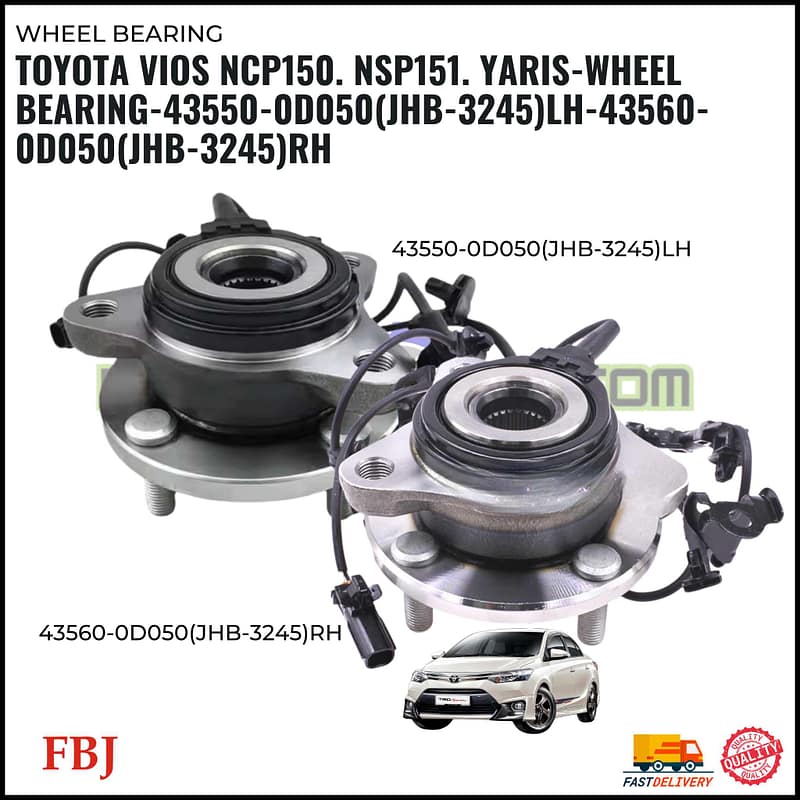 Toyota Vios NCP150. NSP151. Yaris-Wheel Bearing-43550-0D050(JHB-3245)LH-43560-0D050(JHB-3245)RH