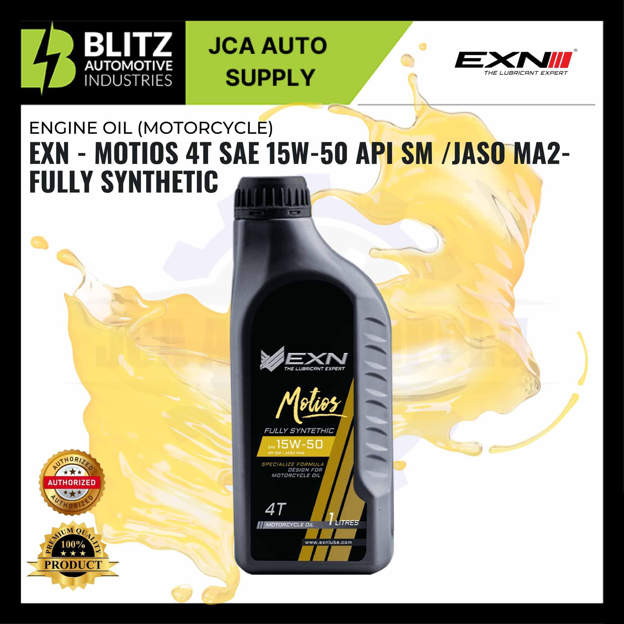 BLITZ EXN MOTIOS 4T SAE 15W 50 API SM JASO MA2 FULLY SYNTHETIC