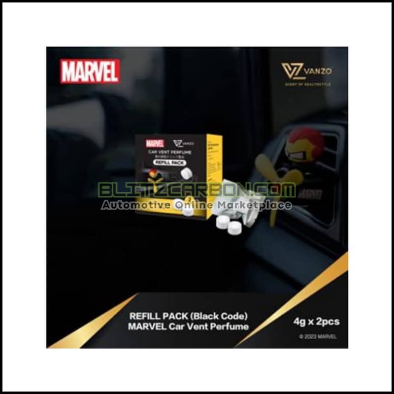 [Refill Pack] VANZO Marvel Series Car Vent Perfume 4g x 2 (Black Code)