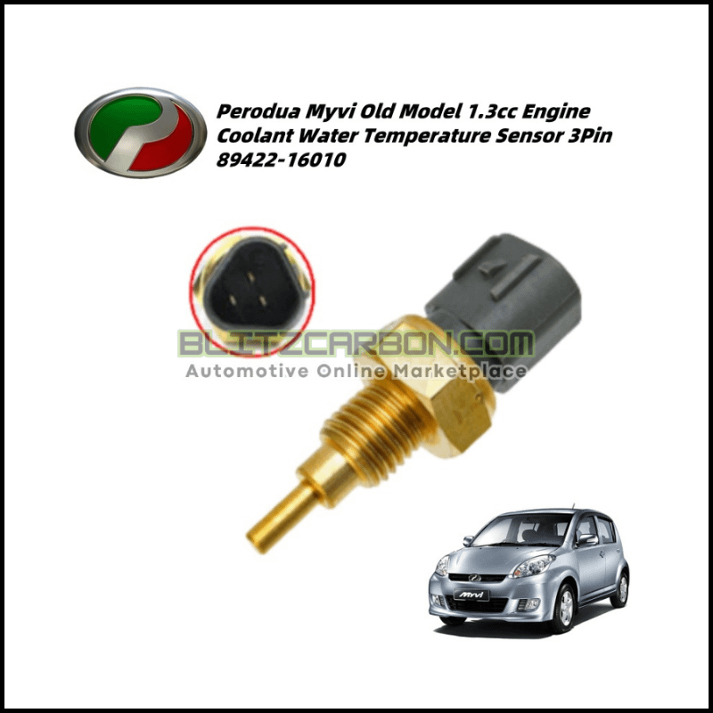 Perodua Daihatsu Myvi First Model Engine Coolant Water Temperature Sensor Switch 3Pin
