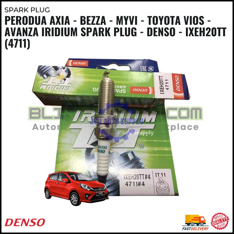 Perodua Axia - Bezza - Myvi - Toyota Vios - Avanza Iridium Spark Plug - Denso - IXEH20TT (4711)