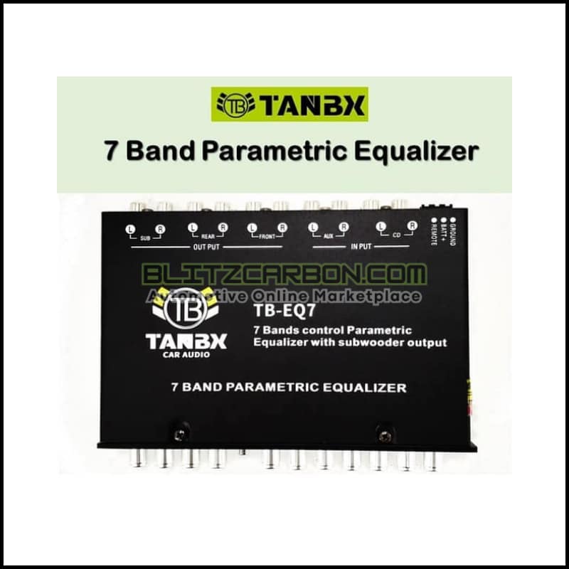 TANBX Car Audio 7-Band Parametric Equalizer with Subwoofer Output, TB-EQ7