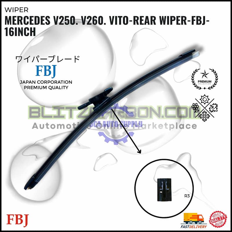 Mercedes V250. V260. Vito-Rear Wiper-FBJ-16inch