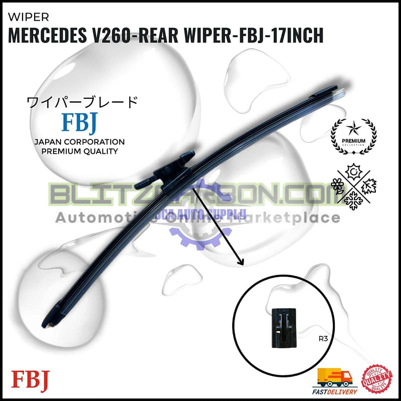 Mercedes V260L 2021-2023-Rear Wiper-FBJ-17inch