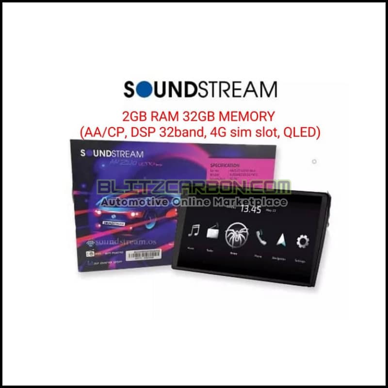 SOUNDSTREAM ANZUO ULTRA 2+32GB Android Player (4G , QLED, 4-cores, DSP 32band)