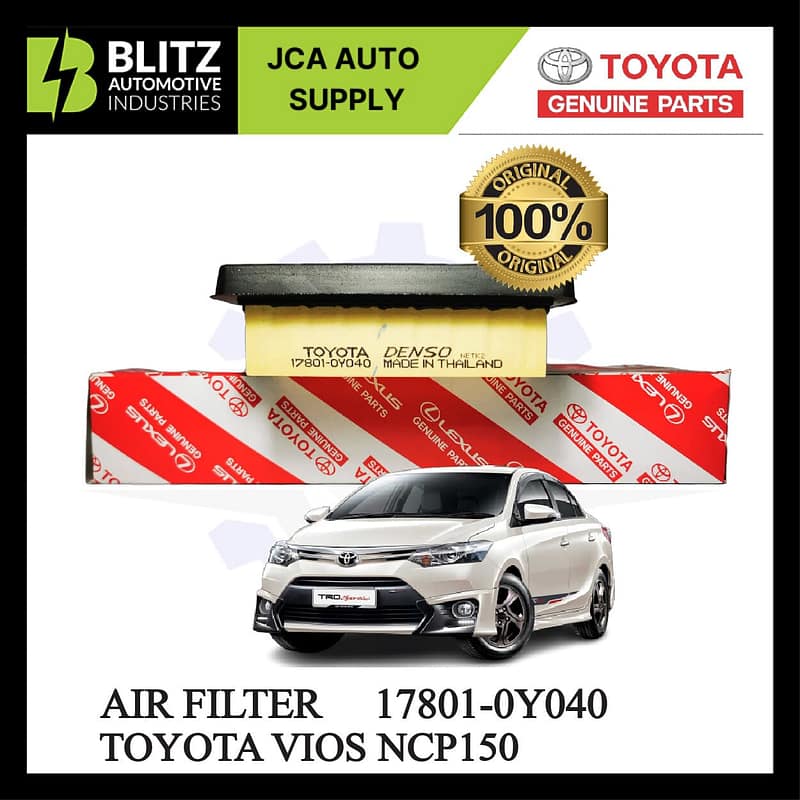 AIR FILTER TOYOTA VIOS NCP150, VIOS 2013, AVANZA, RUSH, MYVI. ARUZ