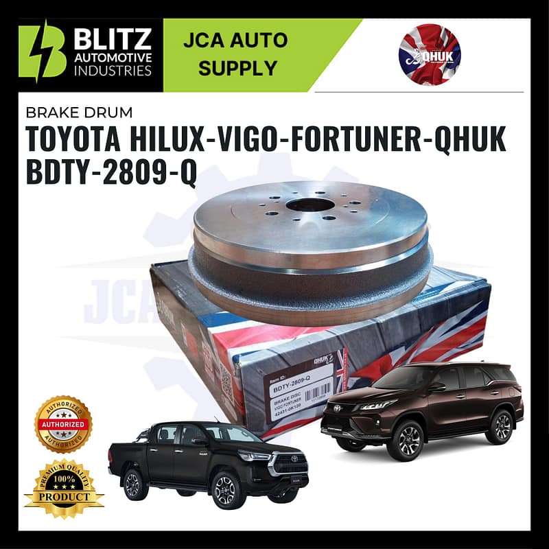 BRAKE DRUMTOYOTA HILUXVIGOFORTUNERQHUKBDTY2809Q