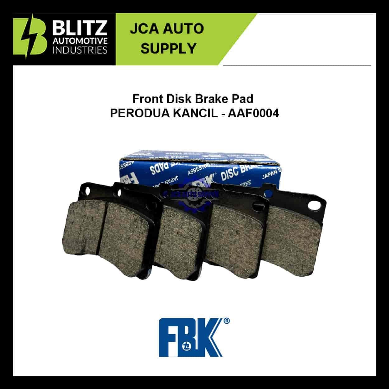 FBK Front Disk Brake Pad KANCIL AAF0004