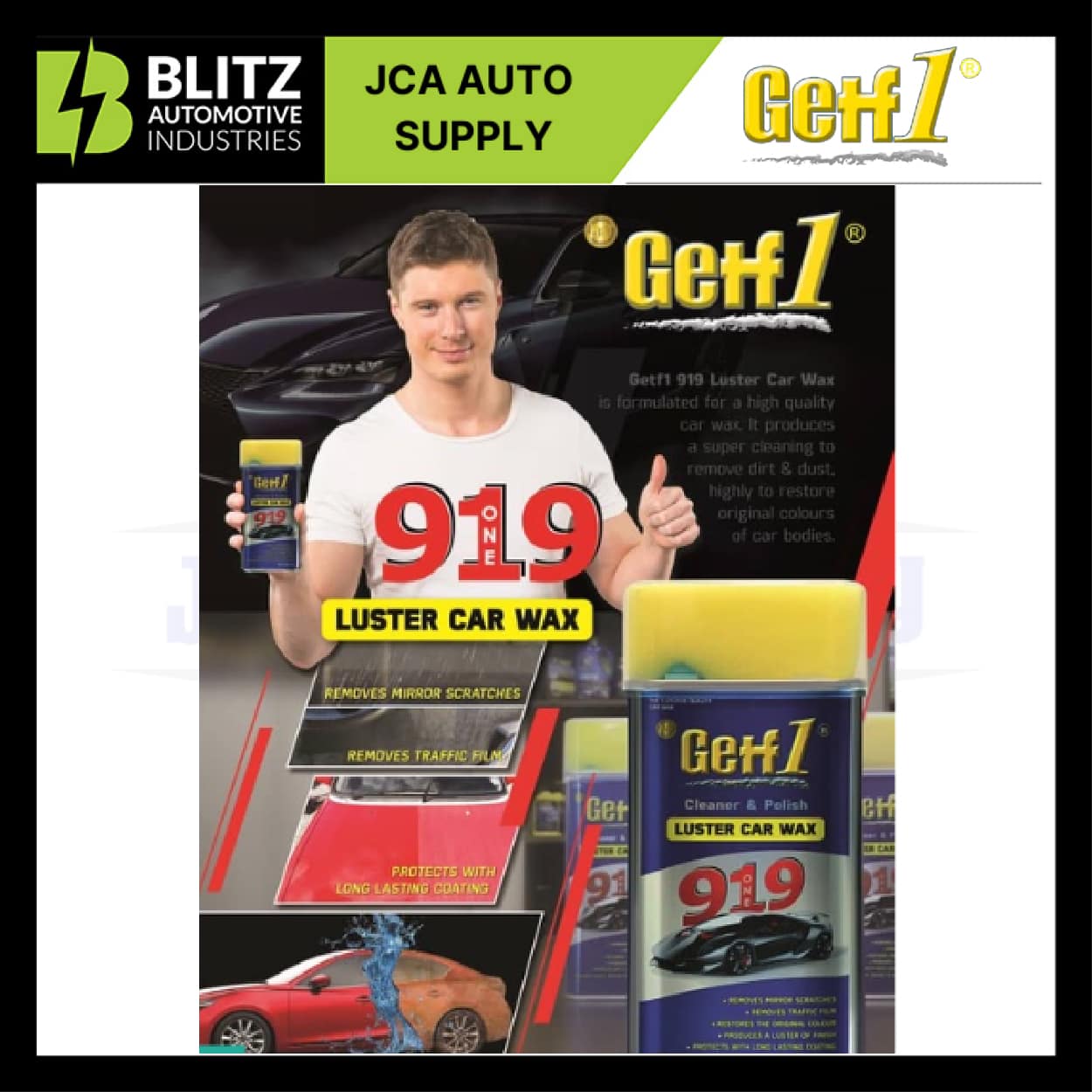 Getf 1 Luster Car Wax 919 Cleaner & Polish 530ml