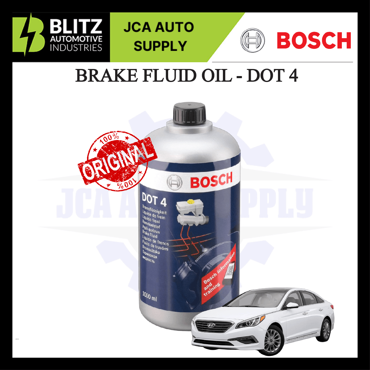 BOSCH BRAKE FLUID OIL DOT 4 ORIGINAL (1L) - 1987479107 - Blitzcarbon.com