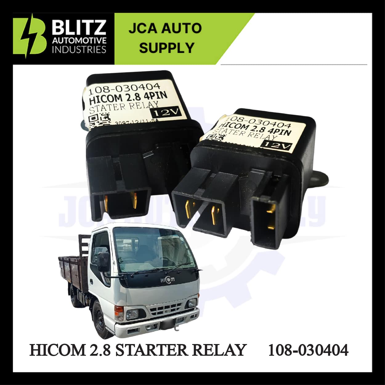 STARTER RELAY 4 PIN 12V 2.8 108030404