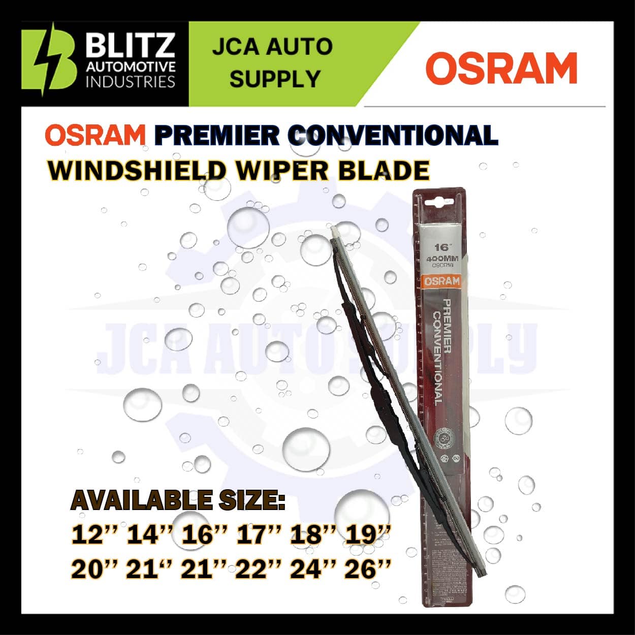 OSRAM PREMIER CONVENTIONAL WINDSHIELD WIPER BLADE