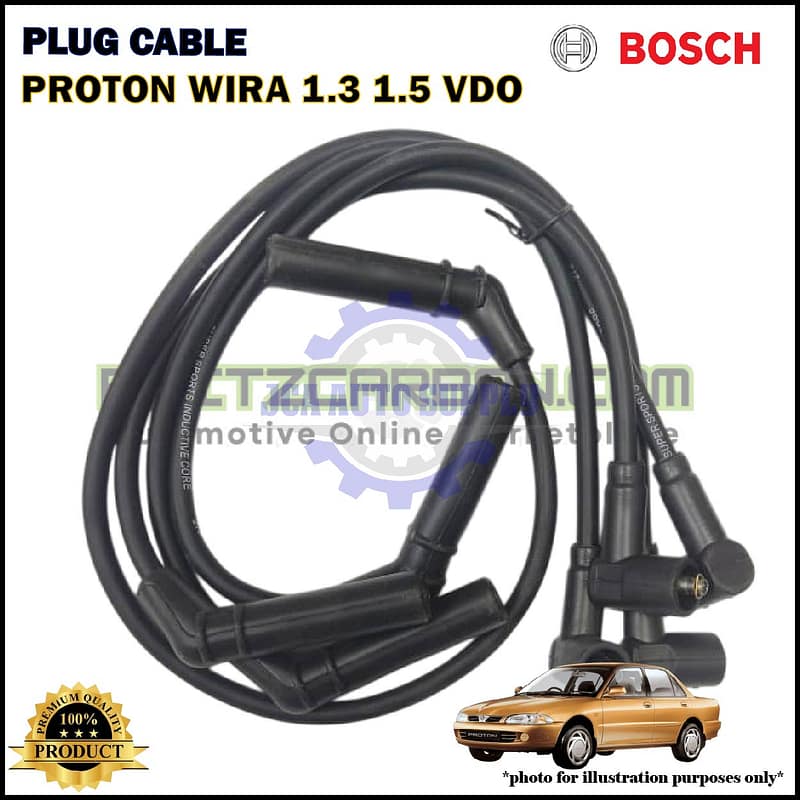 Kabel Palam Pencucuh-Proton Wira 1.3cc 1.5cc VDO-Spark Plug Cable-BOSCH-0986AM0054