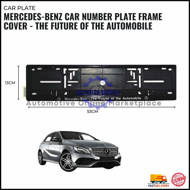 MERCEDES-BENZ CAR NUMBER PLATE FRAME COVER - THE FUTURE OF THE AUTOMOBILE