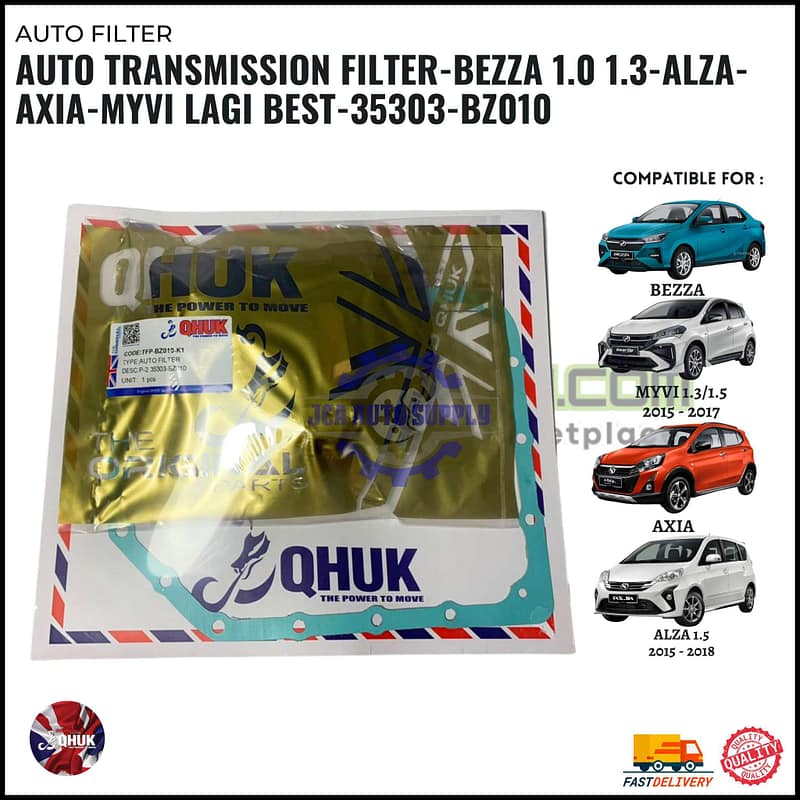 AUTO TRANSMISSION FILTER - BEZZA 1.0 1.3-ALZA (2014-2020)-AXIA-MYVI LAGI BEST (2015-2017)-35303-BZ010-QHUK