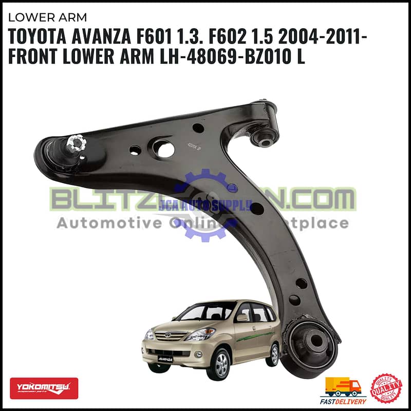 Toyota Avanza F601 1.3. F602 1.5 2004-2011-Front Lower Arm