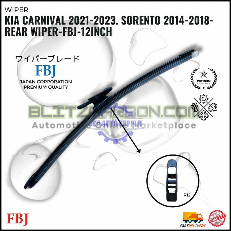 Kia Carnival 2021-2023. Sorento 2014-2018-Rear Wiper-FBJ-12Inch