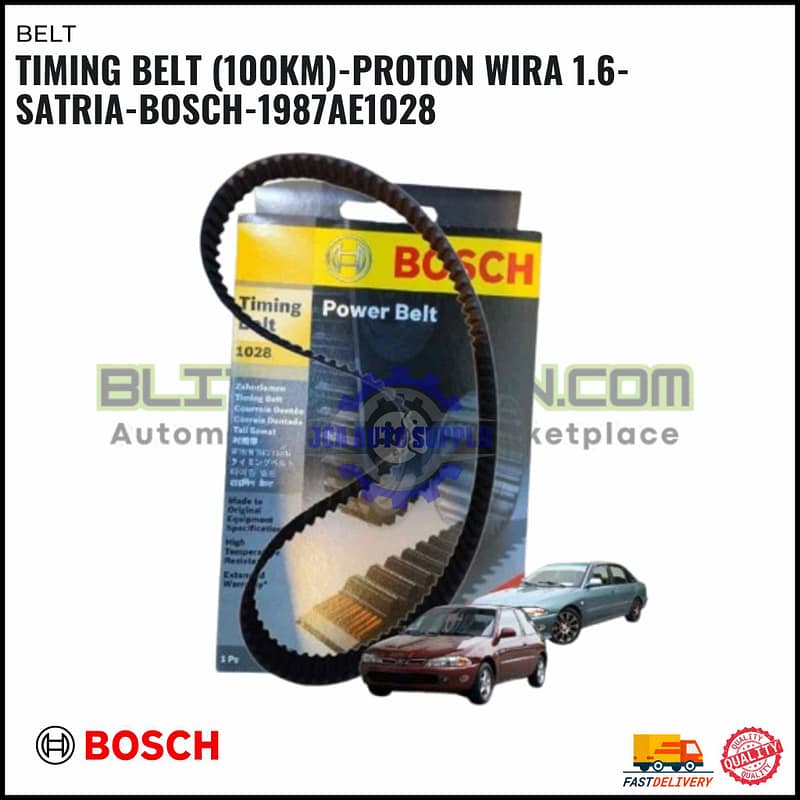 Timing Belt (100Km)-Proton Wira 1.6-Satria-BOSCH-1987AE1028