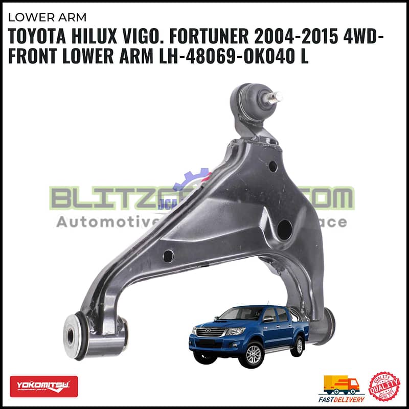 Toyota Hilux Vigo. Fortuner 2004-2015 4WD- Front Lower Arm