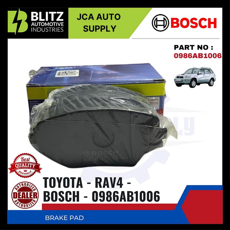 Nissan Sentra 1.6 B13 - Sentra 1.6 N13 - Sunny Front Brake Pads - BOSCH - 0986505935