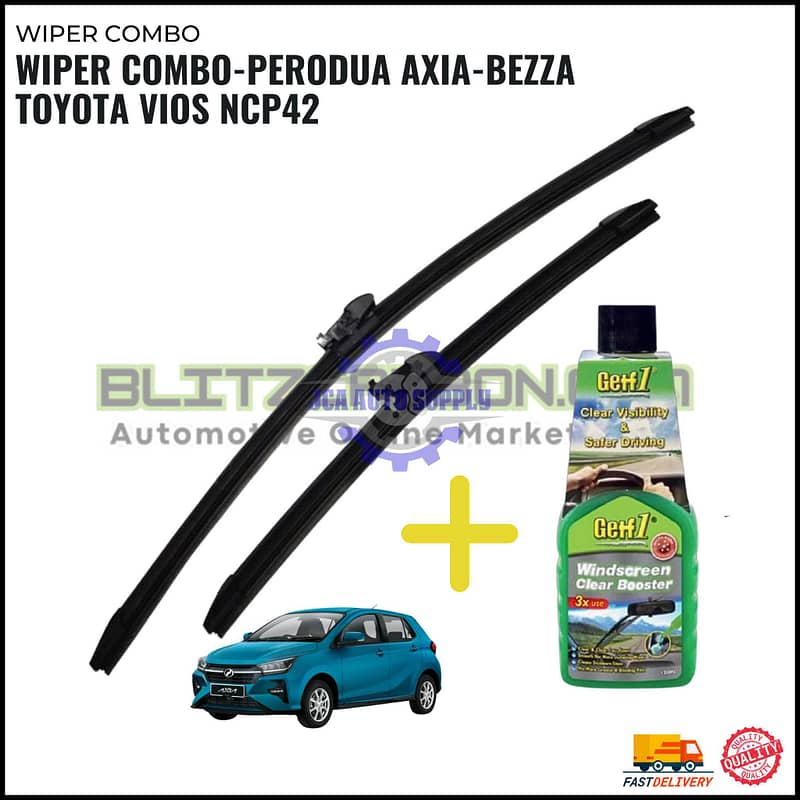 WIPER COMBO-Perodua Axia-Bezza-Toyota Vios NCP42