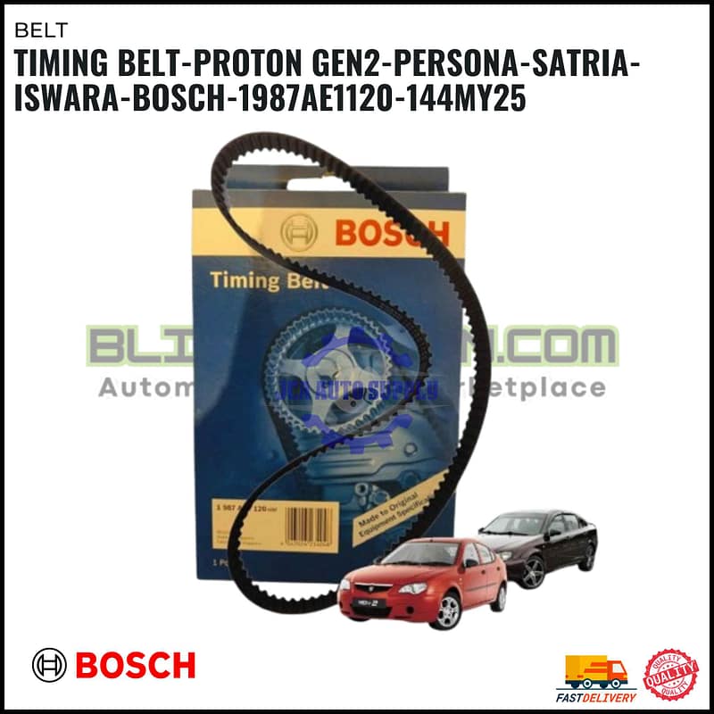 Timing Belt-Proton GEN2-Persona-Satria-Iswara-BOSCH-1987AE1120-144MY25