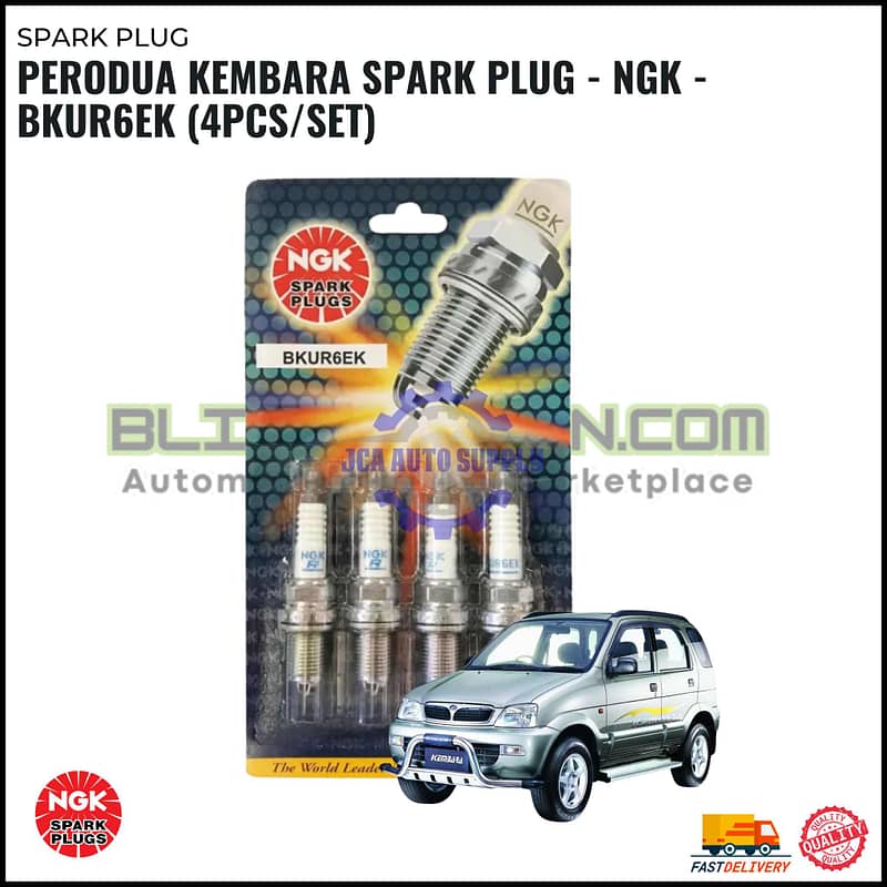 Perodua Kembara Spark Plug - NGK - BKUR6EK (4pcs/set)