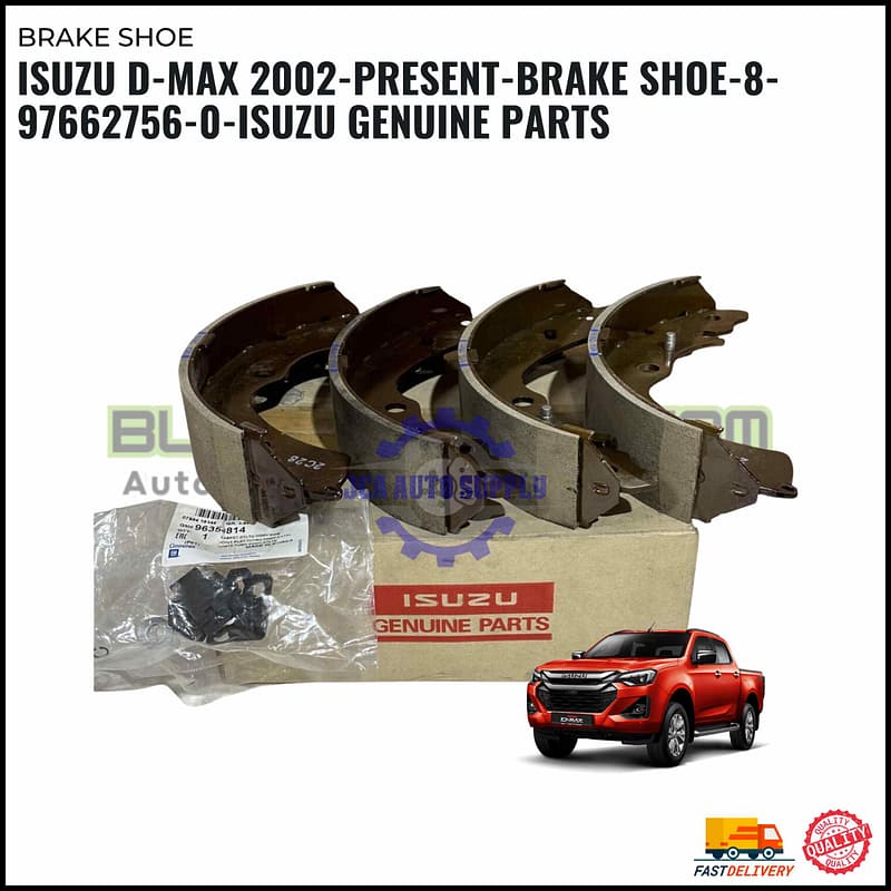 Isuzu D-Max 2002-Present-Brake Shoe-8-97662756-0-Isuzu Genuine Parts