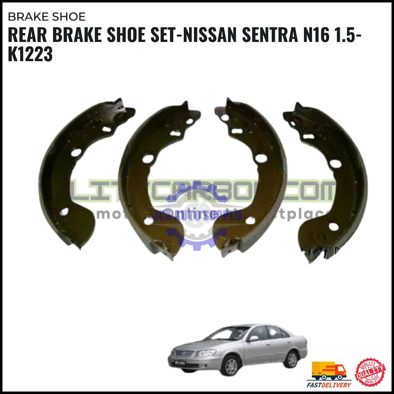 Rear Brake Shoe Set-Nissan Sentra N16 1.5-K1223