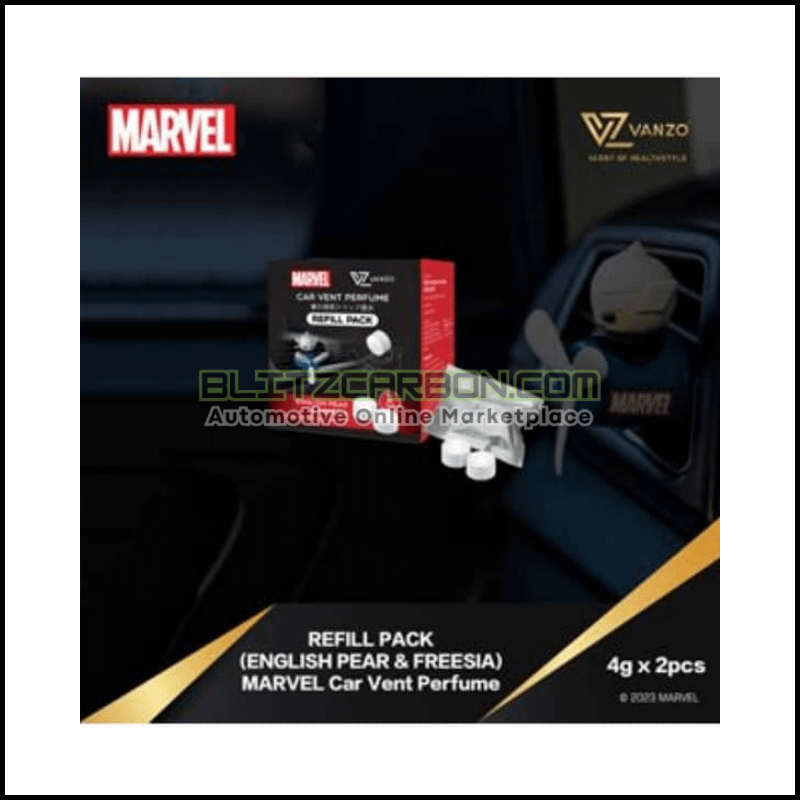 [Refill Pack] VANZO Marvel Series Car Vent Perfume 4g x 2 (English Pear & Freesia)