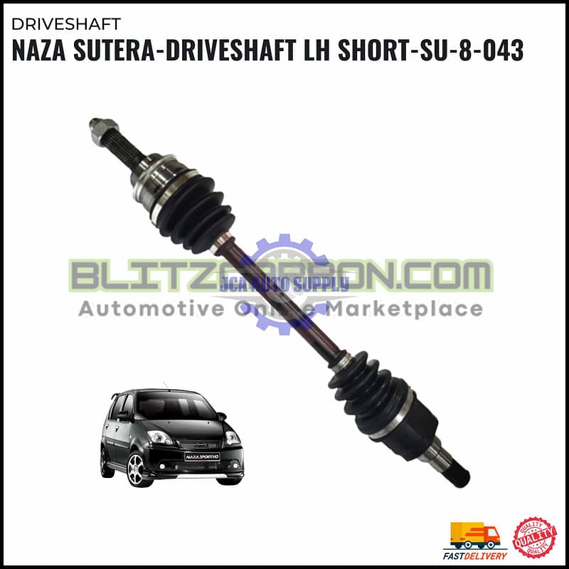 Naza Sutera-Driveshaft LH Short-SU-8-043