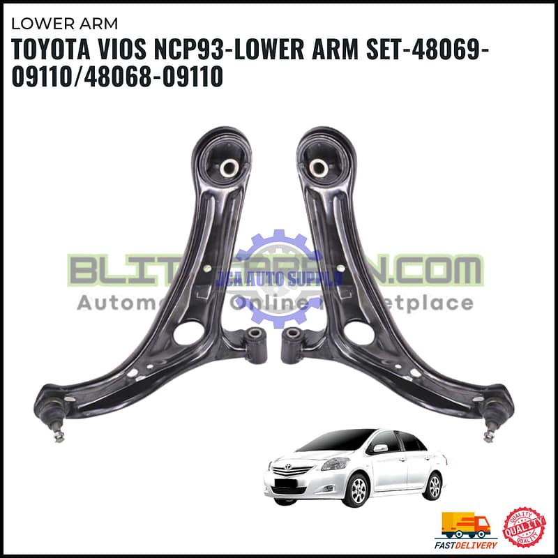 Toyota Vios Ncp93-Lower Arm Set-48069-09110(LH)/48068-09110(RH)