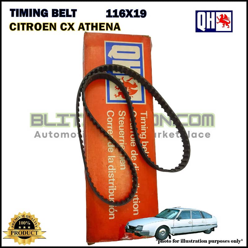 Tali Timing-Citroen CX Anthena 2.0cc-Fiat 128 1.1cc 1.3cc-Timing Belt-QHUK-QTB108 (116X19)