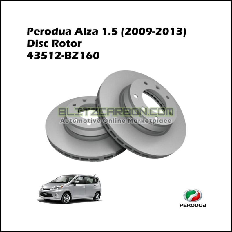 Perodua Alza 1.5 (2009-2013) Disc Rotor 43512-BZ160