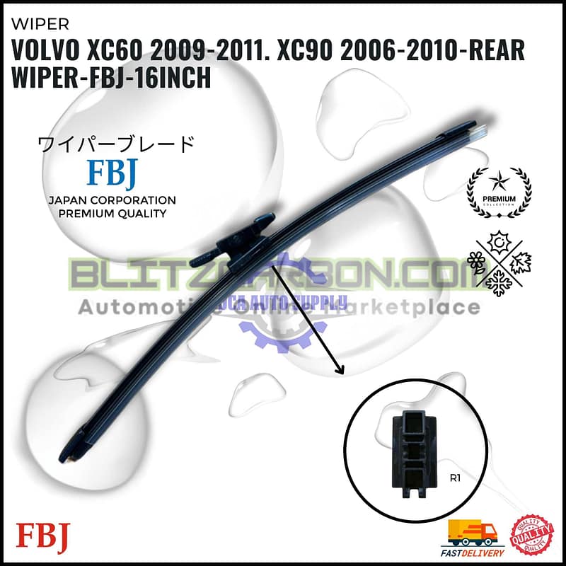Volvo XC60 2009-2011. XC90 2006-2010-Rear Wiper-FBJ-16inch