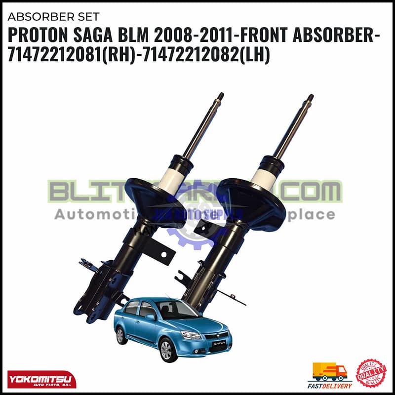 Proton Saga BLM 2008-2011-Front Absorber-71472212081(RH)-71472212082(LH)