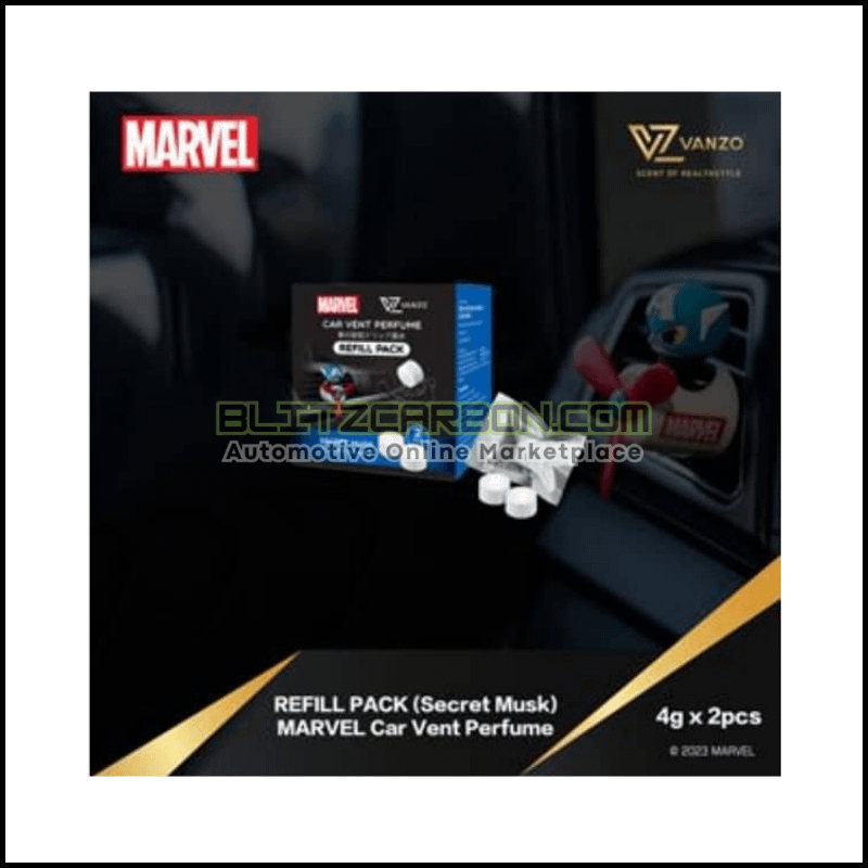 [Refill Pack] VANZO Marvel Series Car Vent Perfume 4g x 2 (Secret Musk)