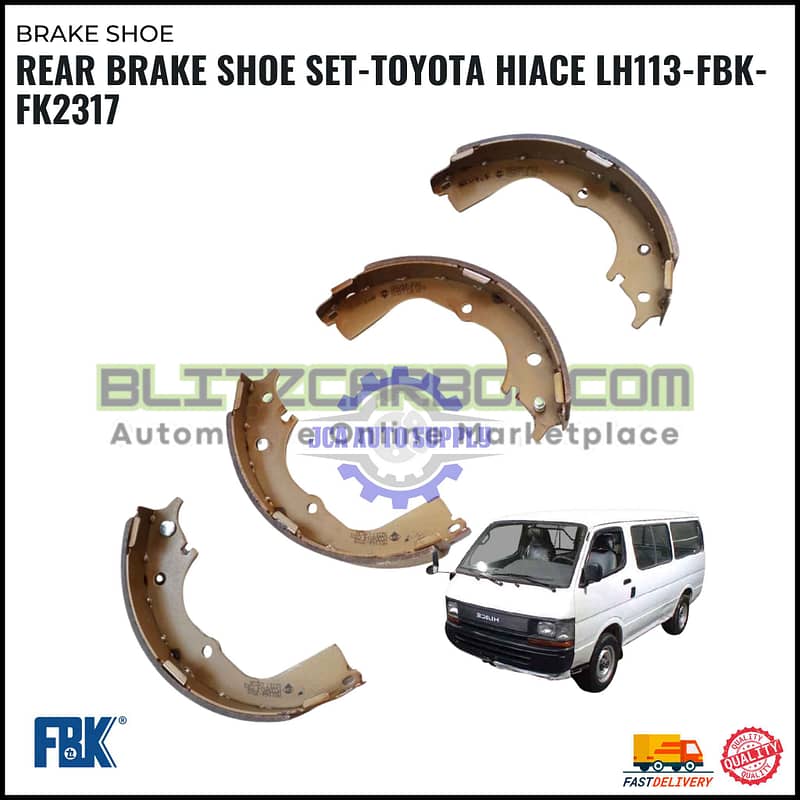 Rear Brake Shoe Set-Toyota Hiace LH113-FBK-FK2317