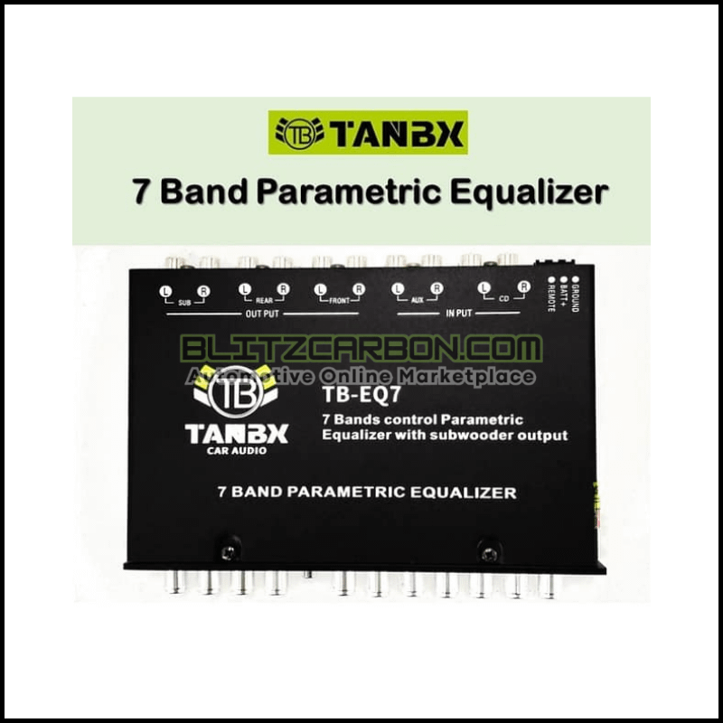 TANBX Car Audio 7-Band Parametric Equalizer with Subwoofer Output, TB-EQ7