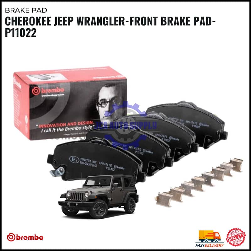 Cherokee Jeep Wrangler-Front Brake Pad-P11022