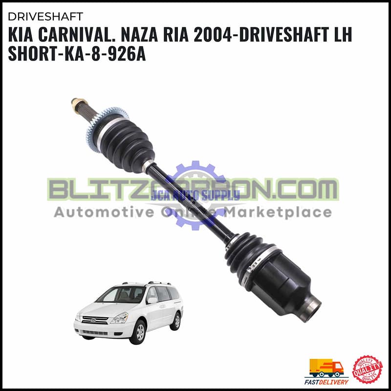 Kia Carnival. Naza Ria 2004-Driveshaft LH Short-KA-8-926A
