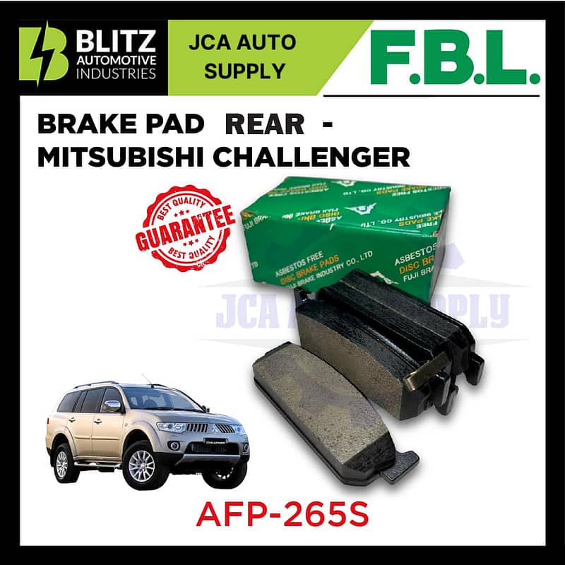 FBL REAR DISC BRAKE PAD (4PCS) - MITSUBISHI CHALLENGER, NISSAN CEDRIC - AFP-265S