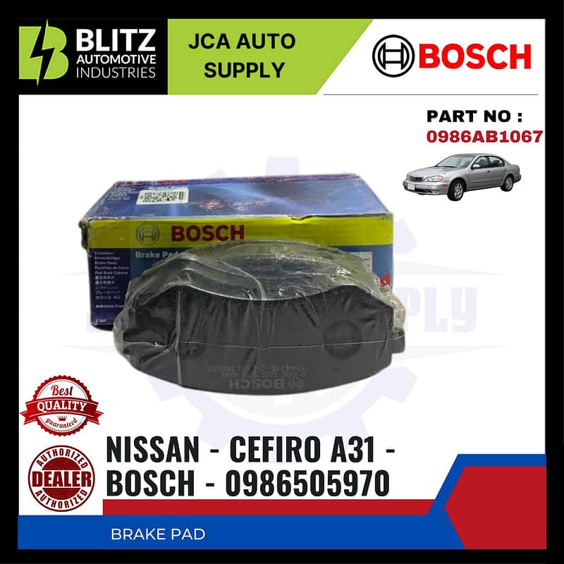 Suzuki 1.0 E-RV MPV - Naza Sutera Front Brake Pads - BOSCH - 0986AB1460