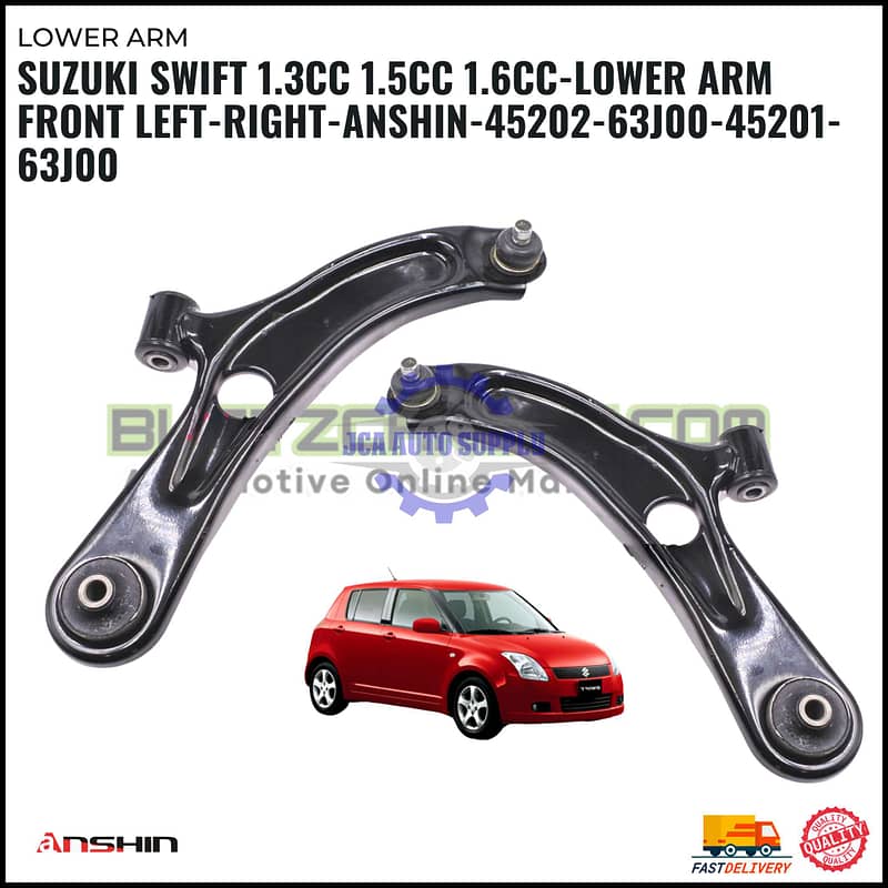 Suzuki Swift 1.3cc 1.5cc 1.6cc-Lower Arm Front Left-Right-Anshin-45202-63J00-45201-63J00