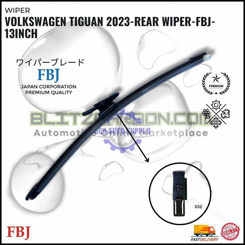 Volkswagen Tiguan 2023-Rear Wiper-FBJ-13Inch