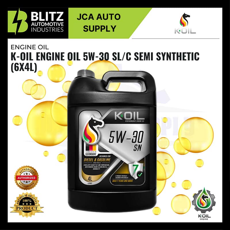 BLITZ K OIL ENGINE OIL 5W 30 SLC SEMI SYNTHETIC (6X4L)