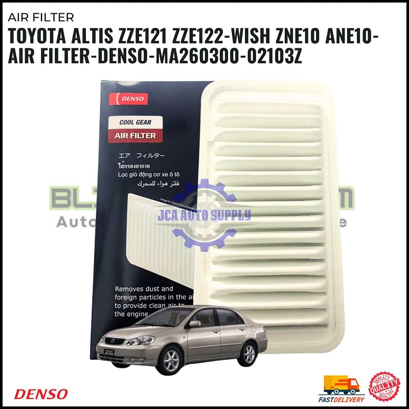 Air Filter-Toyota Altis ZZE121 ZZE122-Wish ZNE10 ANE10-Denso-MA260300-02103Z